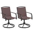 thumbnail image 1 of Gymax Patio Swivel Chairs Set of 2 w/ High Back & Round Metal Base for Backyard, 1 of 8