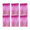 thumbnail image 1 of Maytalsory 6 Pcs Rideau de Fête Pailleté avec Franges pour Halloween, Mariage, Baby Shower, Rose Rouge, 1 of 6