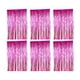 thumbnail image 1 of Yuarrent 6 piezas brillo fiesta telón de fondo metálico oropel cortina cumpleaños boda Baby Shower Fondo Favor suministros Kits de decoración para fiestas Rosa roja Yuarrent HA082648-06, 1 of 6