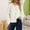 White, variant on Women Fuzzy Knit Sweater Long Sleeve Loose Cardigan (Light Green One Size)