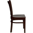 thumbnail image 5 of BizChair Vertical Slat Back Mahogany Wood Restaurant Chair, 5 of 7