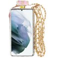 thumbnail image 3 of Handmade Bling Pink Flower Bottle Case Samsung S23 Ultra, iPhone 13, 3 of 3