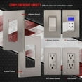 thumbnail image 5 of ENERLITES Elite Series Screwless Decorator Wall Plate Child Safe Outlet Cover, Size 1-Gang 4.68" H x 2.93" L, Unbreakable Polycarbonate Thermoplastic, SI8831-BNK, Brushed Nickel, 3 Pack, 5 of 5