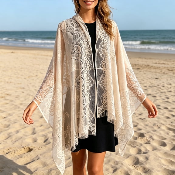 Lace Shawls for Women Elegant Casual Evening Wedding Wraps Summer Trendy Soft Party Costume