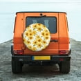 thumbnail image 2 of Fotbe Artistic Marble Pattern Sunflower Spare Tire Cover Thickening Universal Fit for Jeep, Trailer, RV, SUV, Truck, Tough Tire Wheel Soft Cover-16 inch, 2 of 8
