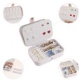 thumbnail image 3 of Unique Bargains Jewelry Box Small PU Leather Jewelry Organizer Case Storage Display Holder Beige, 3 of 7