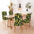 thumbnail image 4 of Lemon Dining Room Chair Covers Set of 4 Seamless Floral Pattern Lemon Fruits Background Parson Chair Slipcover Removable Washable Chair Protector, 4 of 5