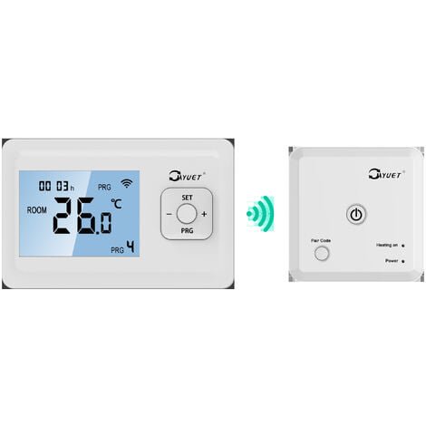 Termostato monobloque programable inalámbrico para horno suspendido + receptor HF - 135*23,2*87,5mm