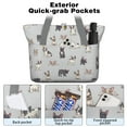 thumbnail image 2 of Tote Bag for Women - Boston Terrier Shoulder Bag - Large Utility Work Duffle Bag with Zipper Handbag for Travel, Work, Sprots, 2 of 5