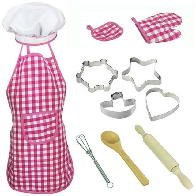 11 Pc Kids Cooking and Baking Set ,suitable for Girls 3 and Older Building for Toddlers 1-3 Building for Kids 2-3 Construction for Kids for Kids 5-7 Foam Beads Preschool Learning 120 Chart Math