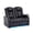 Black, variant on comfiroom Home Theater Seating Classic Series Seats Top Grain Leather Loveseat Recliner Chair Dual Power Movie Theater Chairs Gaming Sofa Electric Headrest with Tray Table (RED, Row of 2 Loveseat)