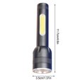 thumbnail image 4 of Bearachild Linterna para exteriores Linterna portátil recargable ajustable Linterna de aleación de aluminio impermeable Camping Senderismo Luz Banco de Iluminación y accesorios Bearachild HA074524-00B, 4 of 6