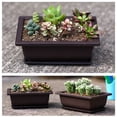 thumbnail image 6 of Travelwant Succulent Pots with Drainage Tray, Marble Pattern Large Succulent Planter Pot, Shallow Flower Pot Succulent/Cactus Planter, 6 of 7