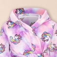 thumbnail image 5 of Linfrsh Boys Girls Robes Kids Toddler Flannel Hooded Bathrobe Pajamas Sleepwear(Purple,9-10 Years), 5 of 7