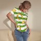 thumbnail image 3 of Balery Watercolor St Patrick Day Body de cuello redondo de manga corta para mujer Tops de manga corta Tops básicos-Medium, 3 of 7