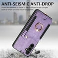 thumbnail image 2 of Allytech Galaxy A54 5G Case Wallet, RFID Blocking Multiple Cards Slots Ring Holder Stand Shockproof Protective Hand Wrist Wallet Case Cover for Samsung Galaxy A54 5G - Purple, 2 of 11