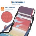 thumbnail image 5 of Towallmark Folding Beach Chair with Headrest - Lightweight Portable Foldable Recliner for Outdoor, Ocean, Camping - Vibrant Rainbow Stripes Design, 5 of 7