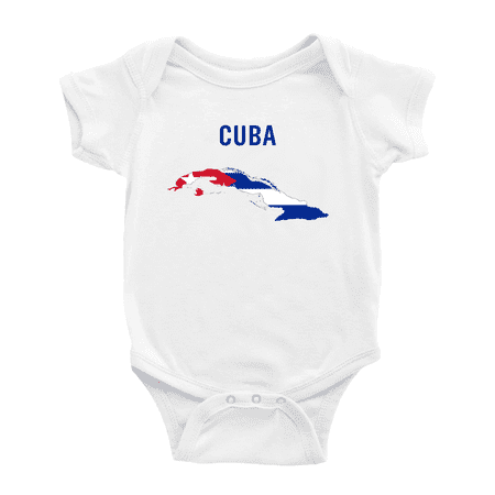 

Cuba Map Flag Cute Baby Clothes Unisex (White 6-12 Months)