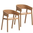 thumbnail image 6 of !nspire Mid-Century Modern Solid Wood & Oak Veneer Dining Chair, Set of 2-Color:Natural, 6 of 6