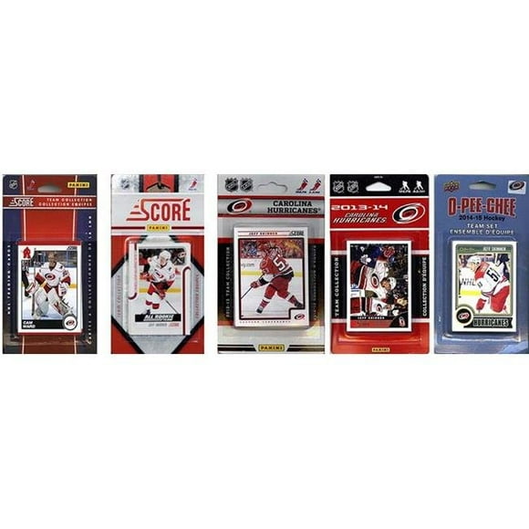 NHL Carolina Hurricanes 5 Different Licensed Trading Card Team Sets
