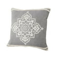 thumbnail image 5 of LR Home Casual Floral Diamond Medallion Throw Pillow with Tufted Border, 5 of 9