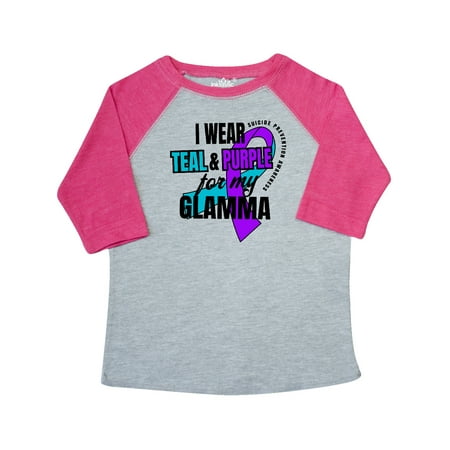 

Inktastic Suicide Prevention I Wear Teal and Purple for My Glamma Gift Toddler Boy or Toddler Girl T-Shirt