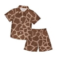 thumbnail image 2 of LIIPEE Cartoon Graphic Outfit Sets For Boys Short Sleeve Button Up Shirts And Shorts 2 Piece Set Kids Comfortable Cute Casual Summer Outfits,2-3 Years, 2 of 2