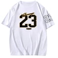 thumbnail image 3 of YDLCAFD Men's Alphanumeric Size 23 Printed Round Neck Short Sleeve T Shirt, 3 of 7