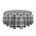 thumbnail image 5 of Black Geometric Triangle Diamond Pattern Round Tablecloth 60"x60",Wrinkle Wipeable Table Cloth for Kitchen Dining Room Picnic Patio Party, 5 of 6