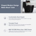 thumbnail image 4 of One Piece Elongated Toilet for Bathroom, Soft Closing Seat Include, High Efficiency 1.28 GPF, 12'' Rough-In, Matte Black, 4 of 8
