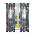 thumbnail image 7 of Yayeee Window Curtains Light Filtering 63"x42" Grommet Panel Pair Home Living Room Decor, Blue Christmas Santa, 7 of 7