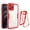 Red, variant on Clear Case for iPhone SE 2020 / iPhone 8 / iPhone 7 (4.7 Inch), Acrylic Clear Back Cover, Built-in Screen Portector, Cute Silicone Case, Protective Phone Cases, Slim Fit Lightweight Case (Red)