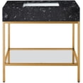 thumbnail image 4 of Meridian Furniture Marmo Black Engineered Stone Bathroom Vanity, 4 of 9