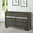 thumbnail image 3 of Benjara Transitional Style 9 Drawer Wooden Dresser with Bracket Feet, Gray, 3 of 5