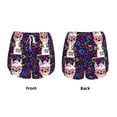 thumbnail image 5 of Picia Llama Alpaca Pattern Women's 2 in 1 Athletic Running Shorts High Waisted Workout Casual Gym Sweat Shorts with Comfy Liner Zipper Pockets-Small, 5 of 9