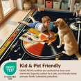thumbnail image 4 of Design&I 8'x10' Washable Area Rug Extra Large Skid-Resistant Low Profile Vinyl Record Vintage Turntable With Bold Musical Note Border for Living Room, Family, 4 of 7
