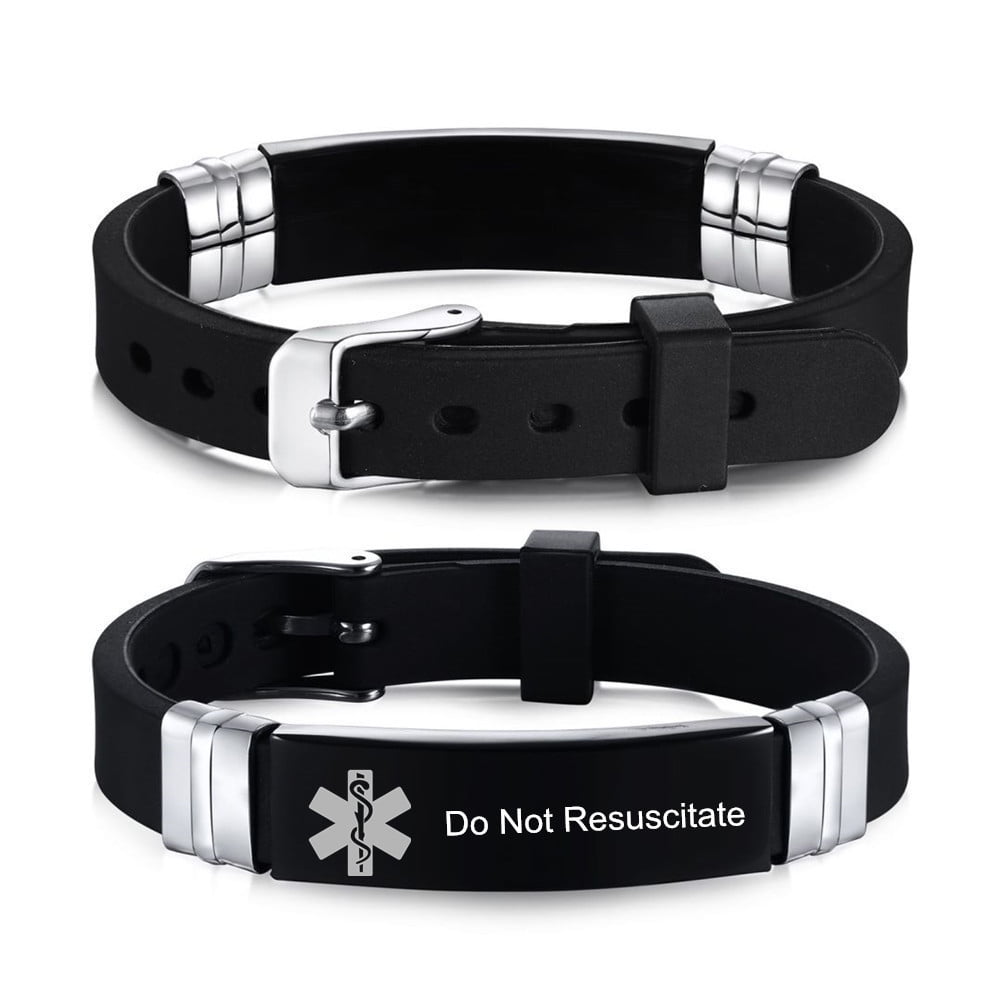 Free Engraving Medical Alert Bracelet for Men,Personalized Medical ...