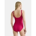 thumbnail image 3 of Time and Tru Women's and Women's Plus Pique Square Neck One Piece Swimsuit, Sizes XS-3X, 3 of 4