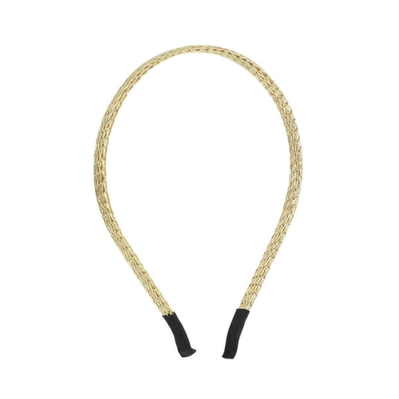 Unique Bargains 1 Pc Knots Metal Headbands for Women Gold Tone