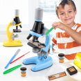 thumbnail image 4 of Microscopio para niños TANGJMXG kit de experimentos científicos lente de aumento 100X/400X amarillo, 4 of 4