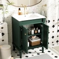 thumbnail image 2 of 24'', Green Bathroom Cabinet - High Quality Ceramic Basin - Bathroom Organization - Maintain a Clean Bathroom, 2 of 6