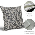 thumbnail image 3 of Vintage Navy Blue Floral Pillow Covers 20x20 Inch Set of 2 Modern Neutral Block Print Outdoor Decorative Throw Pillows Rustic Farmhouse Square Cushion Case Decoration for Couch, 3 of 8