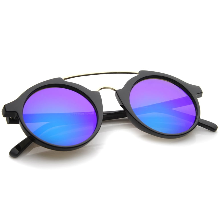 sunglassLA Unisex Modern Metal Brow Bar Iridescent Colored  display picture 1