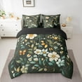 thumbnail image 2 of Castle Fairy Floral Butterfly Bedding Comforter Set 7-Piece for Boys Girls,Chic Vintage Flowers King Bedding Sets,Botanical Plants Ultra Soft Bed Sheets,Super Cozy Room Decor,Reversible, 2 of 8
