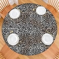 thumbnail image 2 of Black and Tan Leopard Print Round Fitted Tablecloth with Elastic Edge,Dining Table Cover Waterproof,Outdoor Round Tablecloth for Camping,Dining,Indoor and Outdoor, 2 of 7