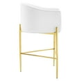 thumbnail image 4 of Modway Savour 29" Tufted Performance Velvet Stainless Steel Bar Stool in White, 4 of 9