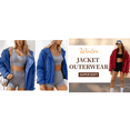 thumbnail image 4 of PUWEI Women's Quilted Puffer Jacket Casual Hooded Long Sleeves Coat Zip-up Padded Outwear with Pockets, 4 of 7