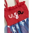 thumbnail image 6 of Okbabeha 4th of July Baby Girl Outfits Toddler Fourth of July Romper Dress American Flag Strap Tulle Bodysuit Tutu Dress Summer Independence Day Clothes, 6 of 8