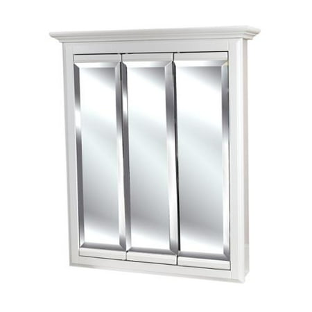 Tri View 24 X 30 Inch 3 Door White Linen Medicine Cabinet Tri View 24 X 30 Inch 3 Door White Linen Medicine Cabinet