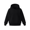 thumbnail image 4 of Tdoqot Girls Cotton Hoodie- Stretch Loose Fit Casual Long Sleeve Basic Pullover Sweatshirt Black Size 12, 4 of 8